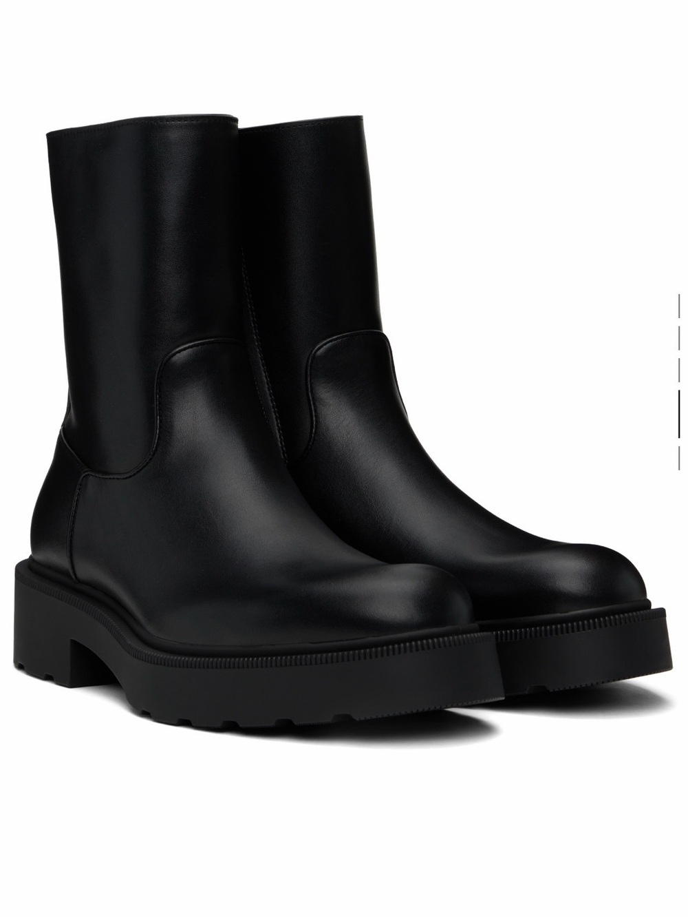 $2070 THE ROW NOBLIS TR BLACK LEATHER BOOTS SIZE 40